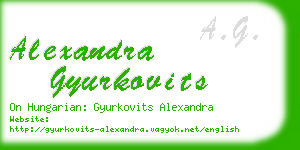 alexandra gyurkovits business card